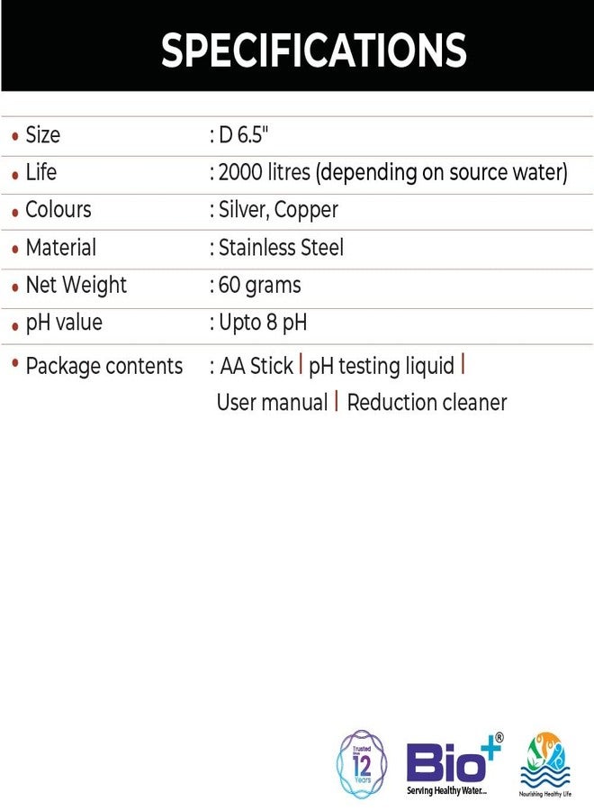 BioPlus Bio+ Antibacterial, Alkaline, Mineralising Water Stick, Life 2000 litres - Image 5